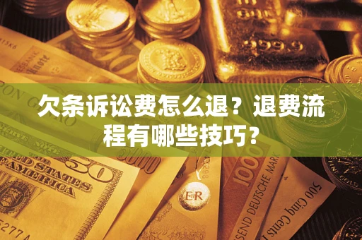 武汉欠条诉讼费怎么退？退费流程有哪些技巧？