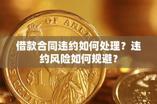武汉借款合同违约如何处理？违约风险如何规避？