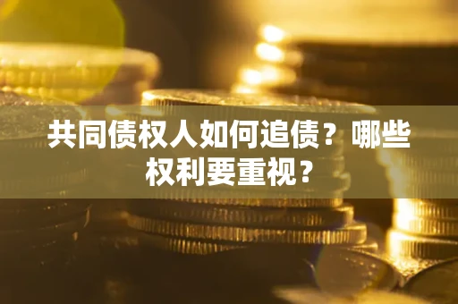 武汉共同债权人如何追债？哪些权利要重视？