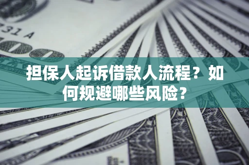 武汉担保人起诉借款人流程？如何规避哪些风险？
