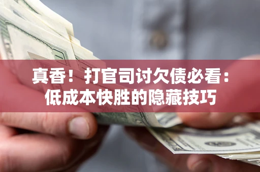 武汉真香！打官司讨欠债必看：低成本快胜的隐藏技巧
