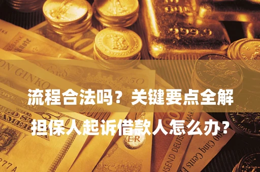 武汉

担保人起诉借款人怎么办？流程合法吗？关键要点全解析
