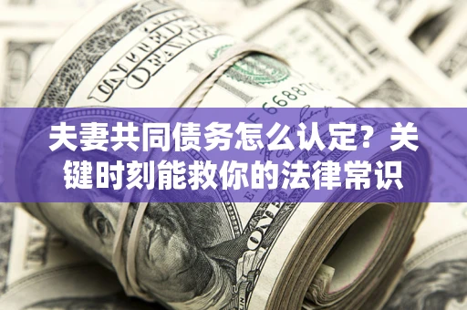 武汉夫妻共同债务怎么认定？关键时刻能救你的法律常识