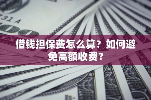 武汉借钱担保费怎么算？如何避免高额收费？